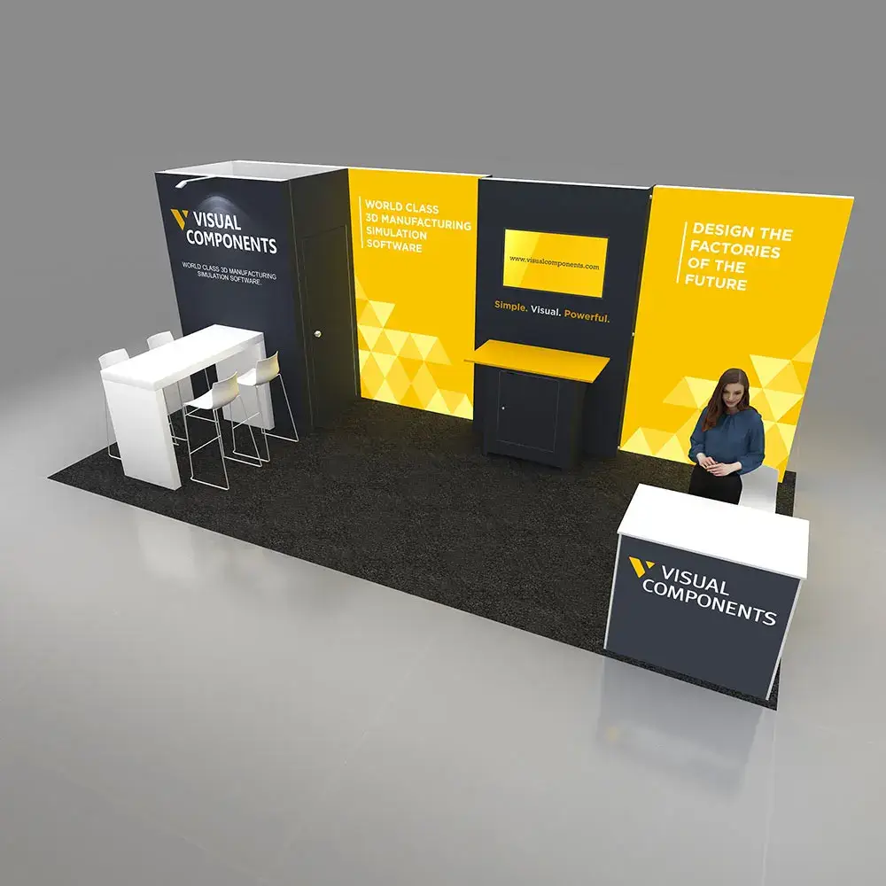 Arial View - STL1020 05: Stunningly creative 10x20 booth rentals to get noticed at shows