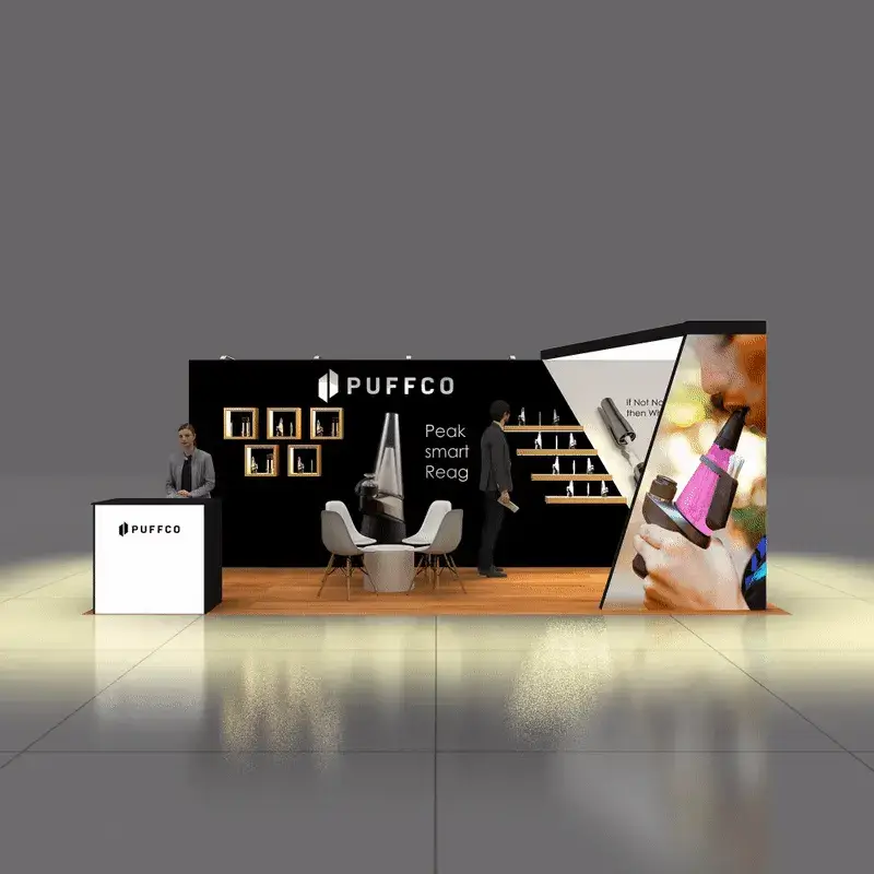 Front View - RLU1020 168: Communicate your brand message effectively with impressive 10x20 booth rentals from Exponents