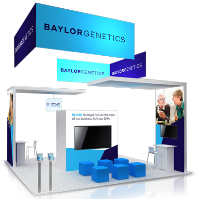 Custom Modular Trade Show Exhibits for Baylorgenetics